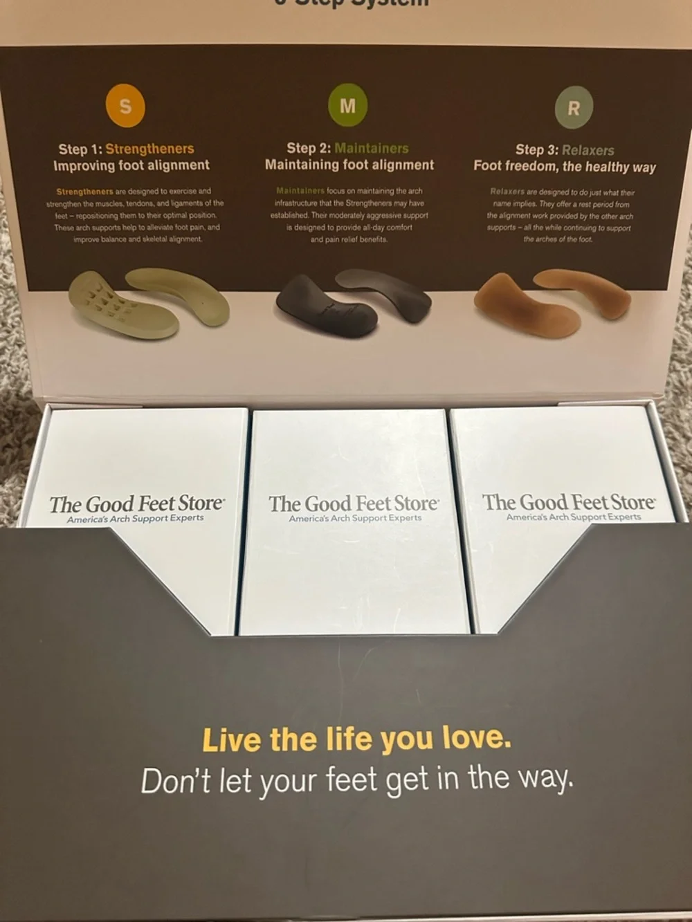 The Good Feet Store 3-Step System Box - White with Multi-Color Imagery SZ | 7.5 - Picture 2 of 5